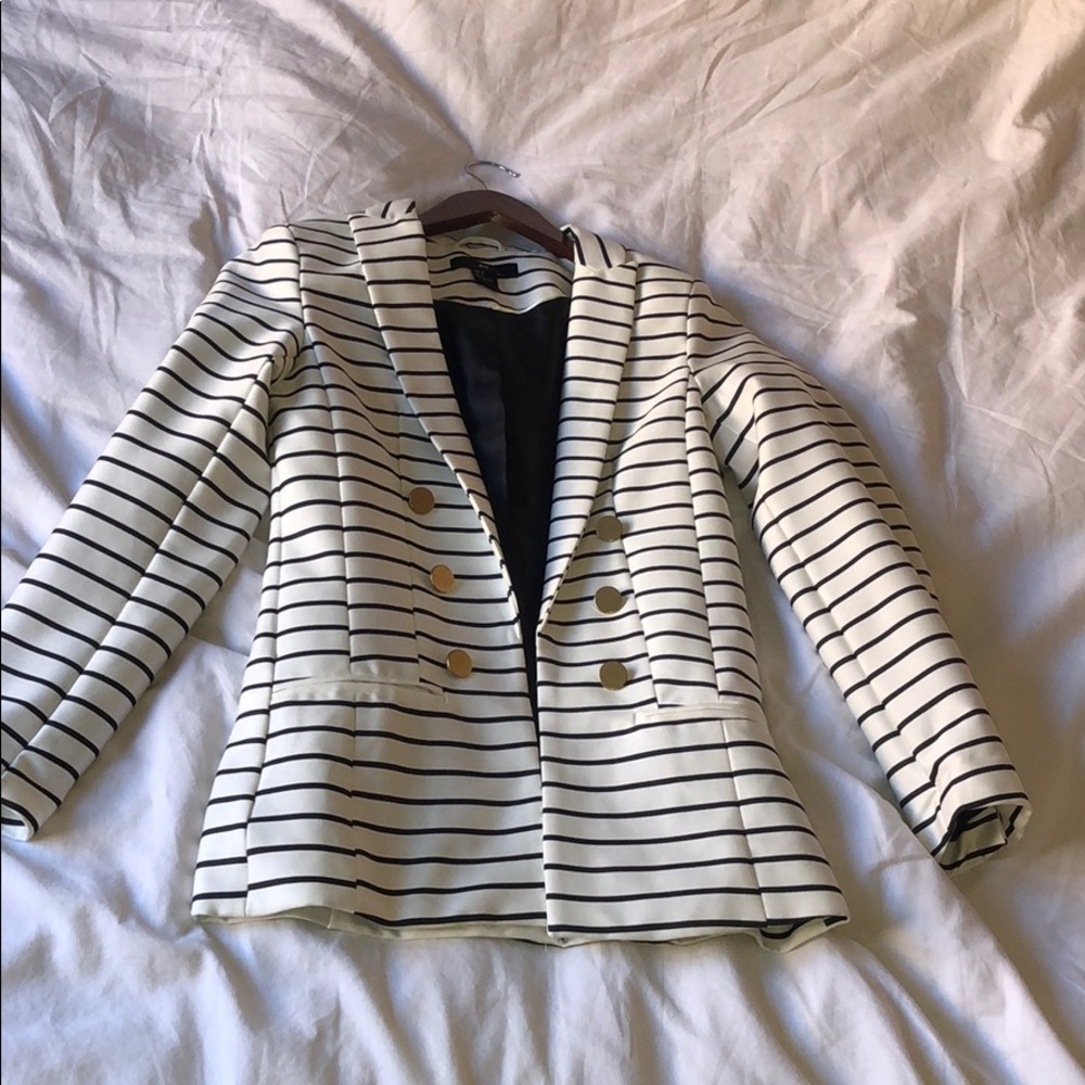 H&M striped blazer